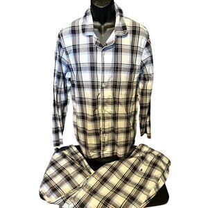 Men's Sonoma Large Sleepwear Set - Button-Up Shirt & Elastic Tie Pants